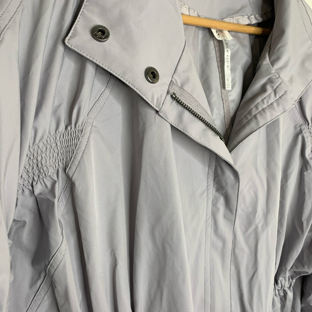Fabletics Giana Jacket Oversized Gray Size M New Without Tags Full Zip Hood Rain - Picture 9 of 16